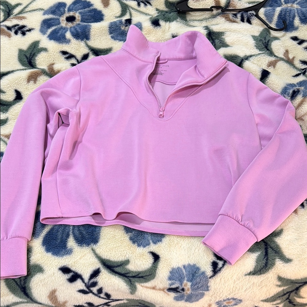 Women's Pink Quarter-Zip Top
